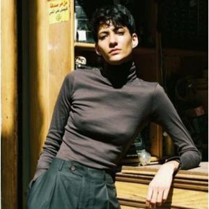 Kotn Fitted Long Sleeve Turtleneck in Cocoa - Size XS